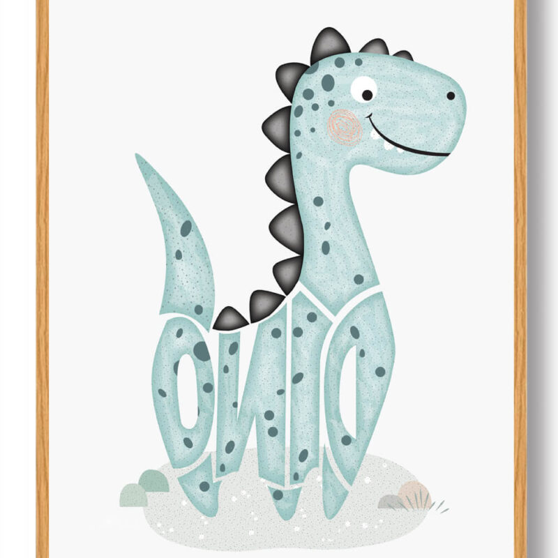 Dinosaur plakat (Størrelse: M - 30x40cm)