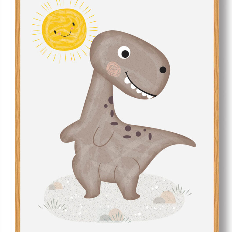 Dinosaur plakat (Størrelse: S - 21x29,7cm (A4))