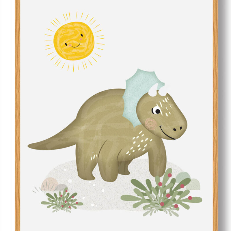 Dinosaur plakat (Størrelse: S - 21x29,7cm (A4))